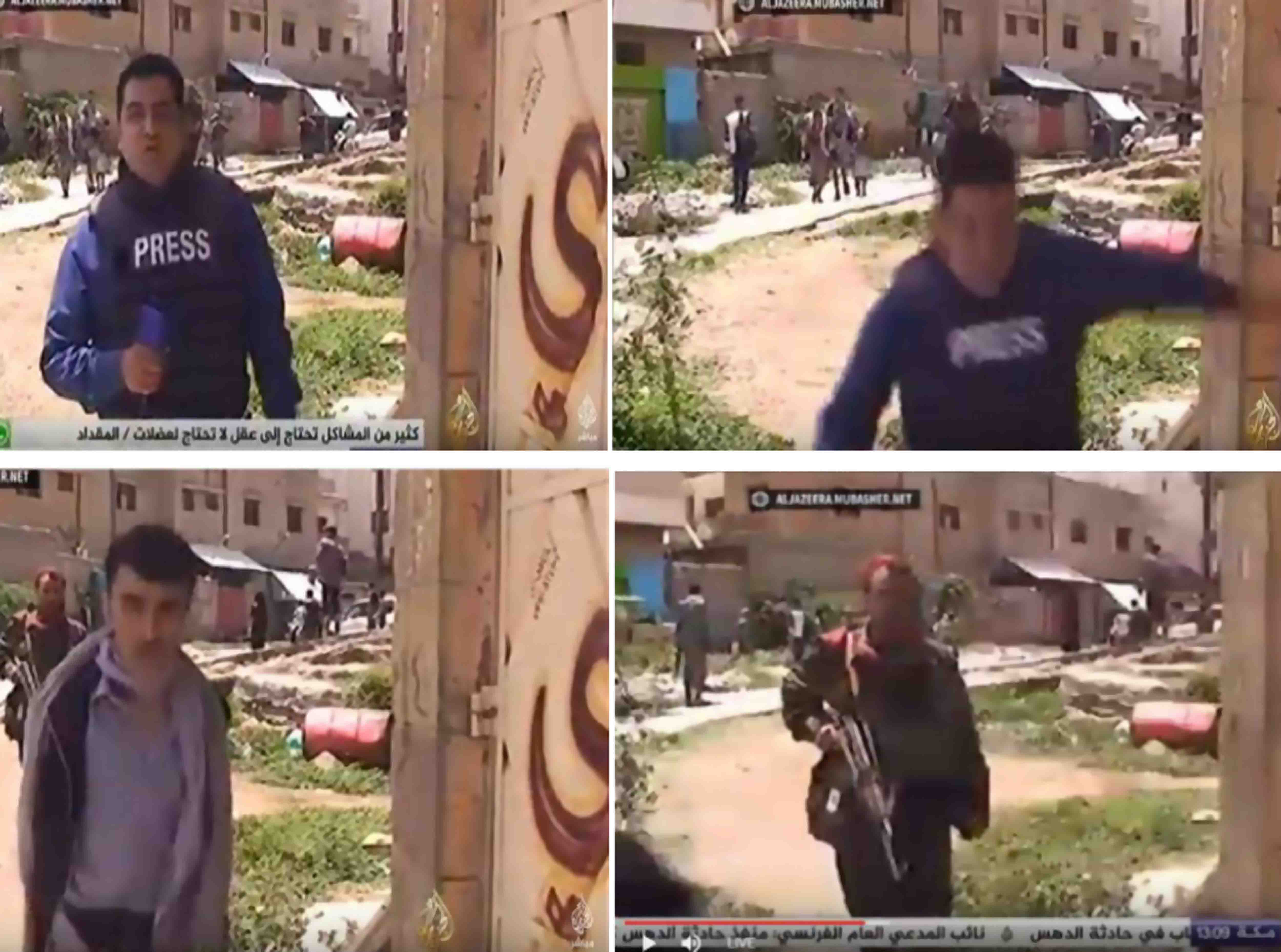 مسلحون يعتدون على طاقم "الجزيرة مباشر" في تعز وينهبون معدات التصوير والبث