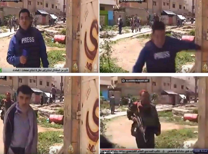مسلحون يعتدون على طاقم "الجزيرة مباشر" في تعز وينهبون معدات التصوير والبث
