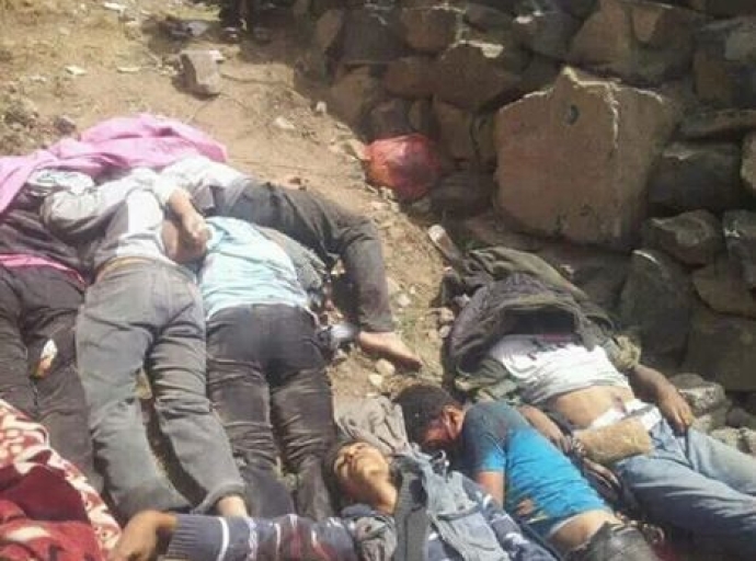 صحفيات بلا قيود تدين حادثة إعدام 7 مدنيين من قبل مليشيات الحوثي وصالح في النادرة بمحافظة إب