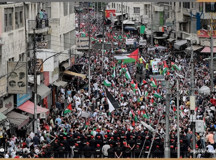 الأردن: السلطات تقمع المتضامنين مع غزة